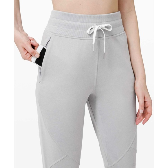 LULULEMON Heathered Stargaze Grey High Waisted Metro Miles Jogger Sweatpants - Picture 3 of 16